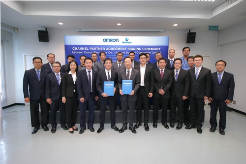 พิธีลงนามข้อตกลงช่องทางการจัดจำหน่ายผลิตภัณฑ์ OMRON ในประเทศไทย ระหว่าง OMRON Electronics Co., Ltd. และ Sumipol Corporation Limited