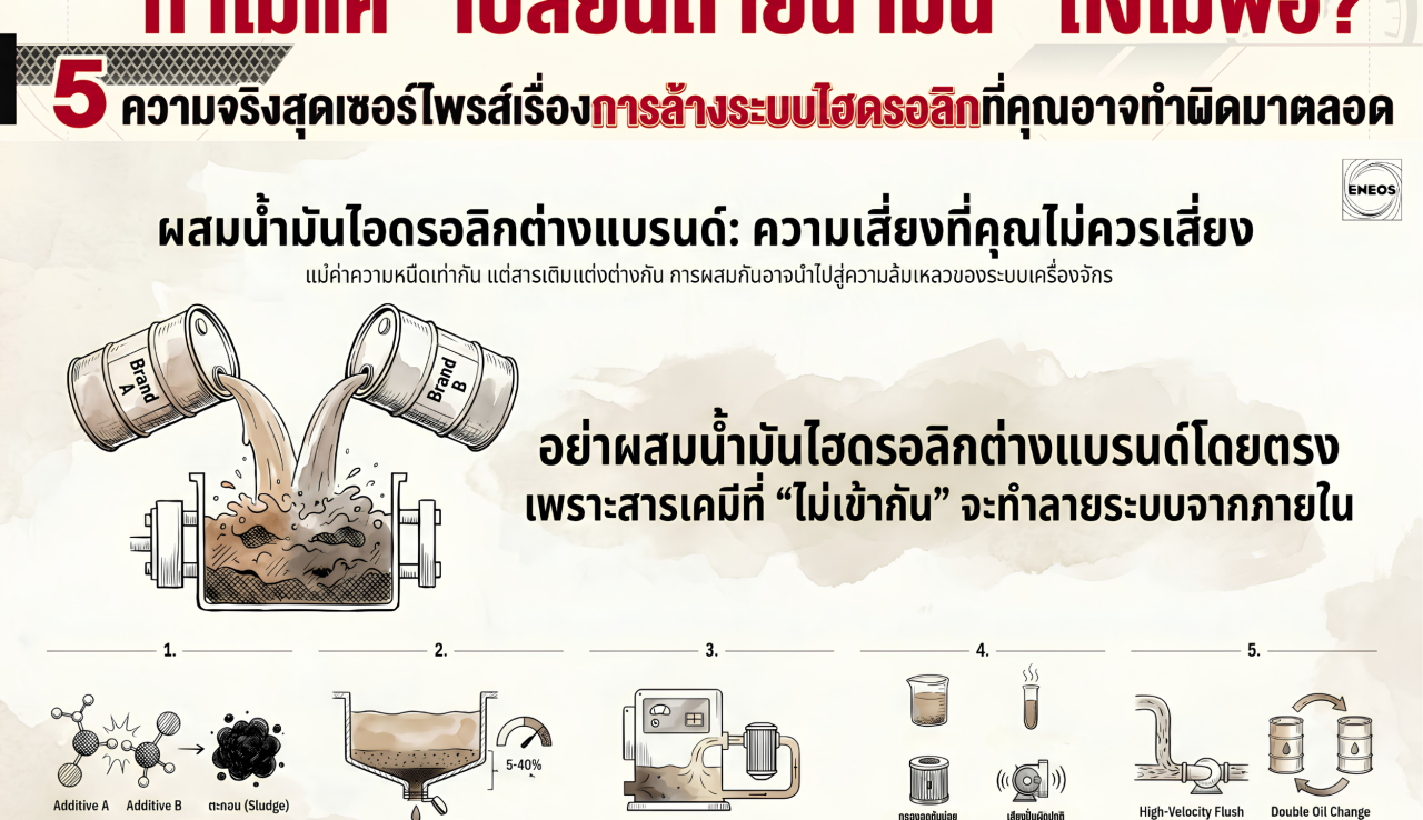 การล้างระบบไฮดรอลิกในเครื่องจักรอุตสาหกรรม