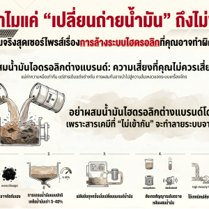 การล้างระบบไฮดรอลิกในเครื่องจักรอุตสาหกรรม