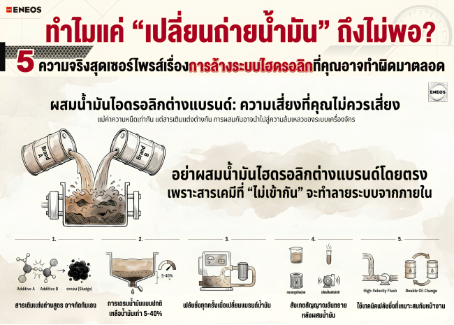 การล้างระบบไฮดรอลิกในเครื่องจักรอุตสาหกรรม